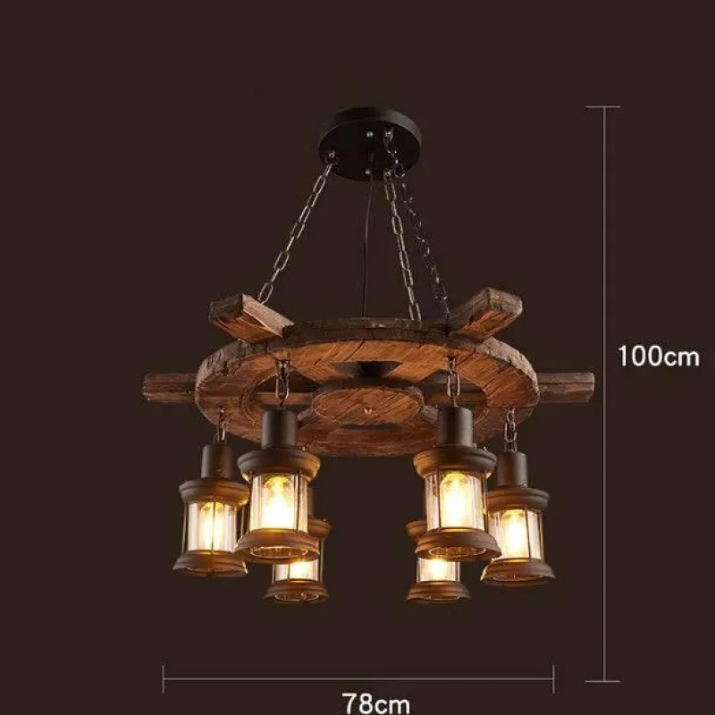 Comfort u0026 Style Beleuchtung-Vintage Pendant Light - Retro Wood and Metal Fixture