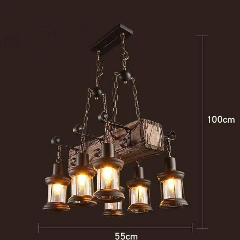 Comfort u0026 Style Beleuchtung-Vintage Pendant Light - Retro Wood and Metal Fixture