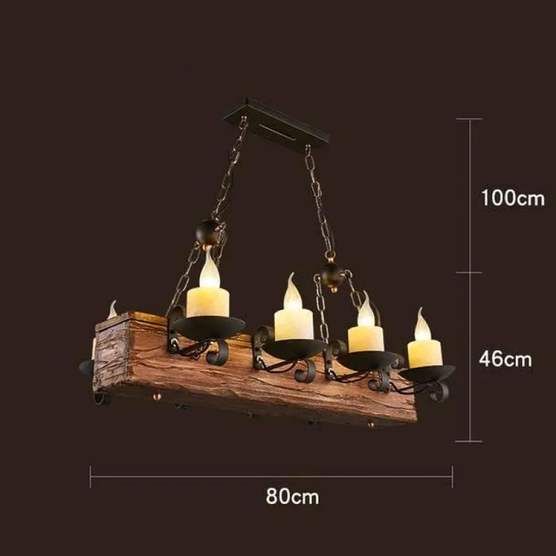 Comfort u0026 Style Beleuchtung-Vintage Pendant Light - Retro Wood and Metal Fixture