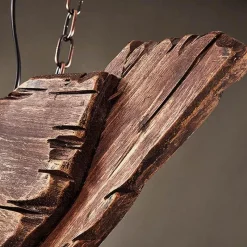 Comfort u0026 Style Beleuchtung-Vintage Pendant Light - Retro Wood and Metal Fixture