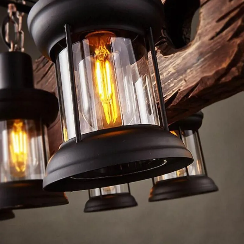 Comfort u0026 Style Beleuchtung-Vintage Pendant Light - Retro Wood and Metal Fixture