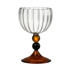 Plates u0026 More Küche & Esszimmer-Vintage Ripple Weinglas - Klarer nordischer Kelch mit kurzem Stiel