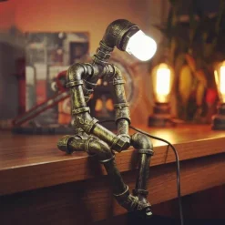 Comfort u0026 Style Beleuchtung-Vintage Robot Lamp - Creative Iron Table Light