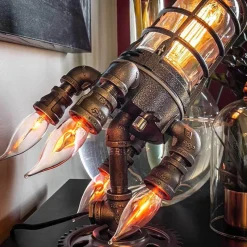Comfort u0026 Style Beleuchtung-Vintage Rocket Ship Lamp - Unique Industrial Home Decor Light Fixture