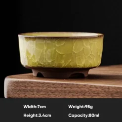 Plates u0026 More Küche & Esszimmer-Vintage Seladon Teetasse - Ice Crackle Keramik Kung Fu Tasse