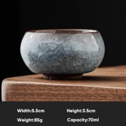 Plates u0026 More Küche & Esszimmer-Vintage Seladon Teetasse - Ice Crackle Keramik Kung Fu Tasse