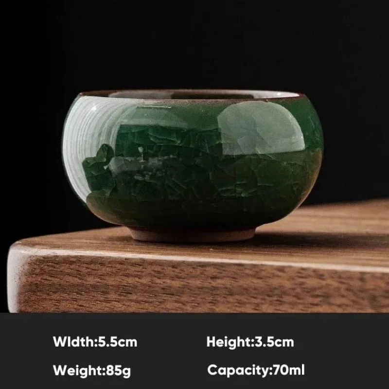 Plates u0026 More Küche & Esszimmer-Vintage Seladon Teetasse - Ice Crackle Keramik Kung Fu Tasse