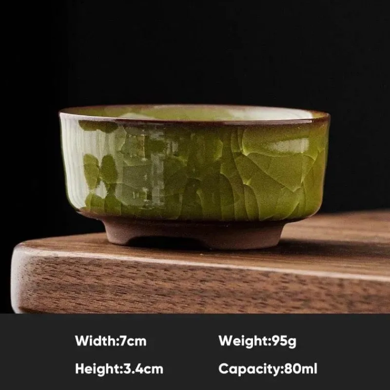 Plates u0026 More Küche & Esszimmer-Vintage Seladon Teetasse - Ice Crackle Keramik Kung Fu Tasse