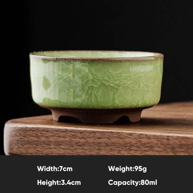 Plates u0026 More Küche & Esszimmer-Vintage Seladon Teetasse - Ice Crackle Keramik Kung Fu Tasse