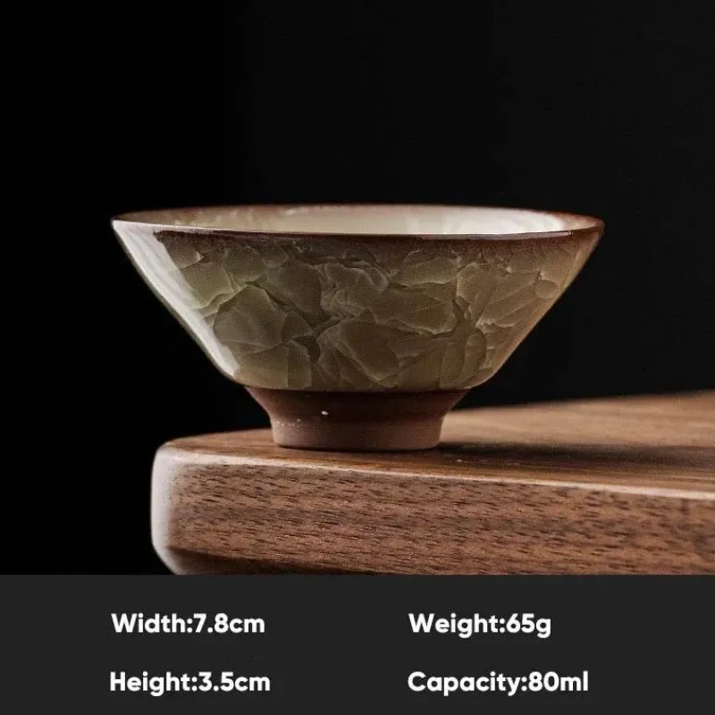 Plates u0026 More Küche & Esszimmer-Vintage Seladon Teetasse - Ice Crackle Keramik Kung Fu Tasse