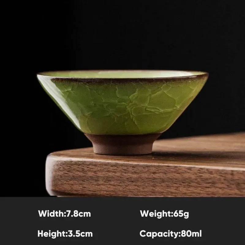 Plates u0026 More Küche & Esszimmer-Vintage Seladon Teetasse - Ice Crackle Keramik Kung Fu Tasse