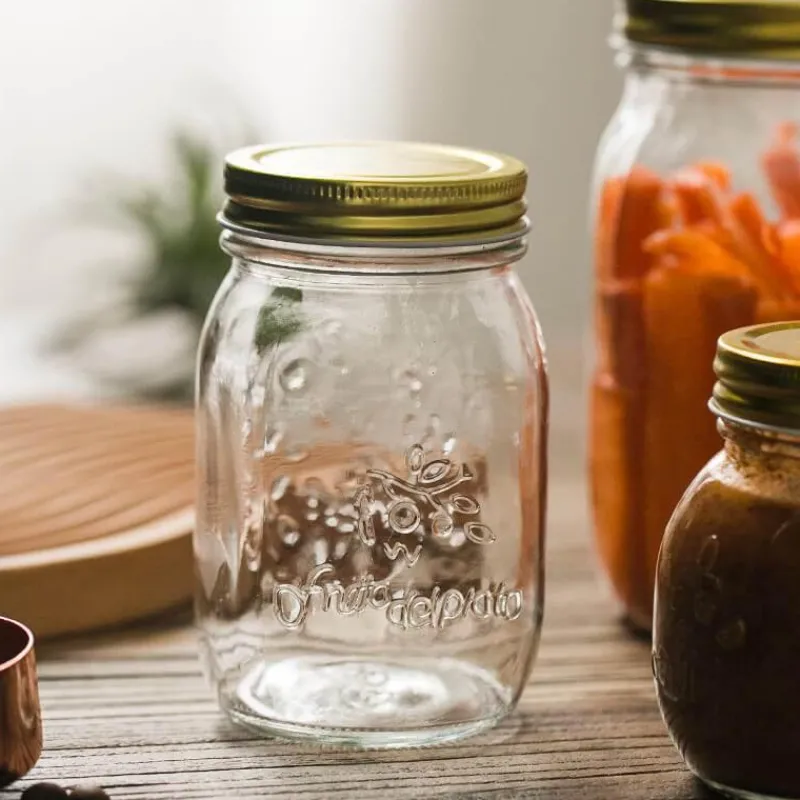 Cozy Nest Decor Küche & Esszimmer-Vintage Vorratsdose aus Glas - Geprägter Küchenbehälter