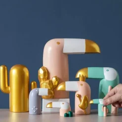 Willow u0026 Whim Wohndeko-Vogelfigur aus Kunstharz, modernes Wohndekor