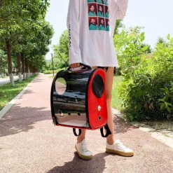 Decor Haustierzubehör-Vogeltransportrucksack – Raumkapsel-Reisekäfig für Heimvögel