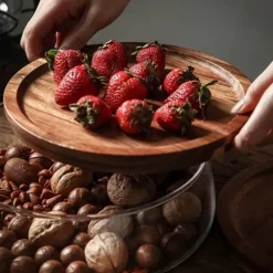 Plates u0026 More Küche & Esszimmer-Vorratsbehälter aus Glas mit Holzdeckel – Küchen-Organizer-Set