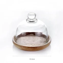 Plates u0026 More Küche & Esszimmer-Vorratsbehälter aus Glas mit Holzdeckel – Küchen-Organizer-Set