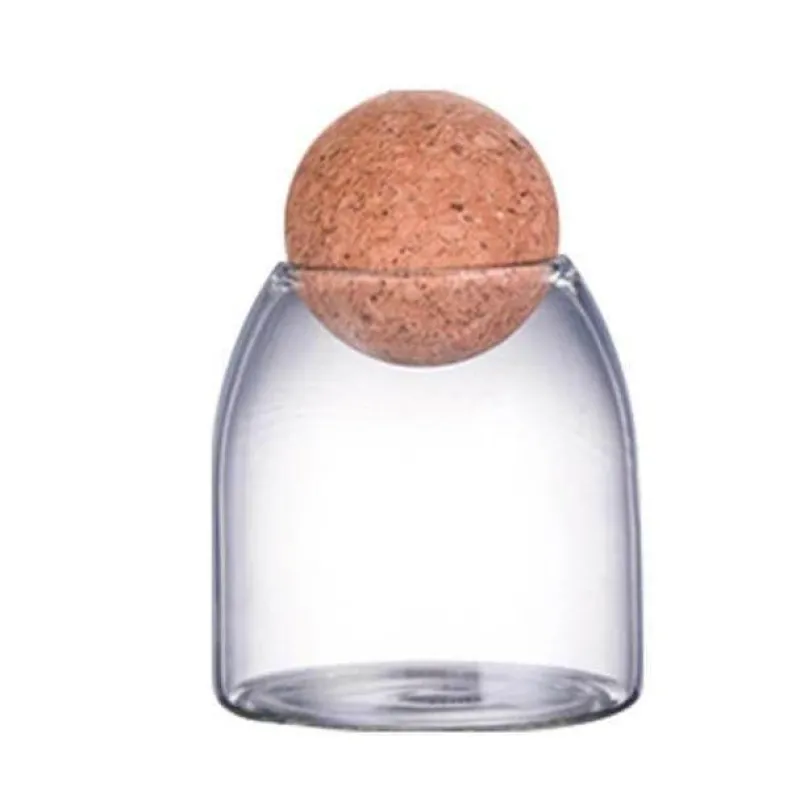 Space Savvy Küche & Esszimmer-Vorratsglas aus Glas mit Korkdeckel - Home Organizer Jar