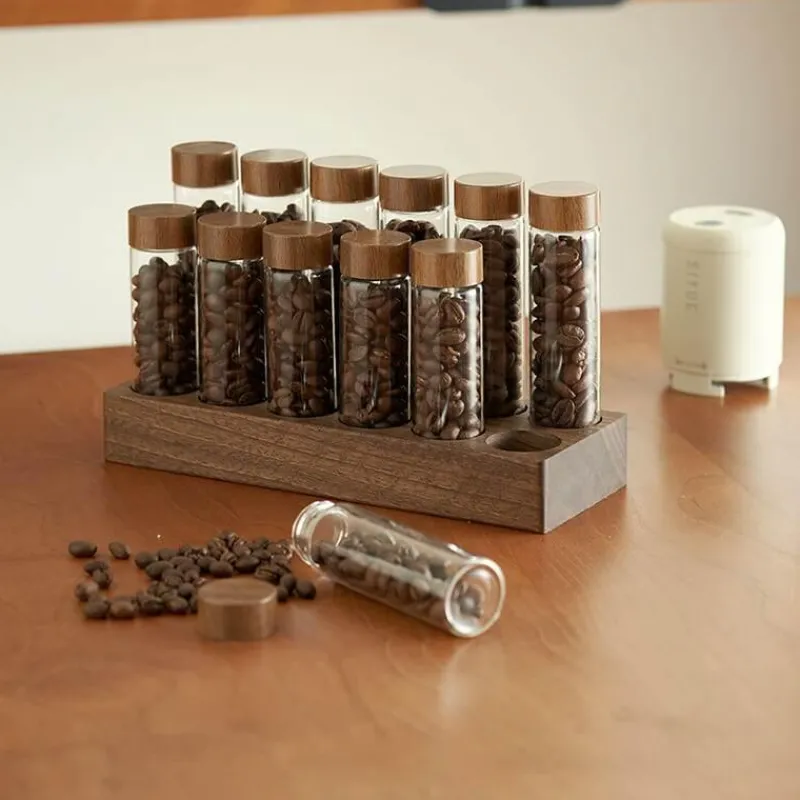 Cozy Nest Decor Küche & Esszimmer-Vorratsglas für Kaffeebohnen – Reagenzglas-Glasbehälter