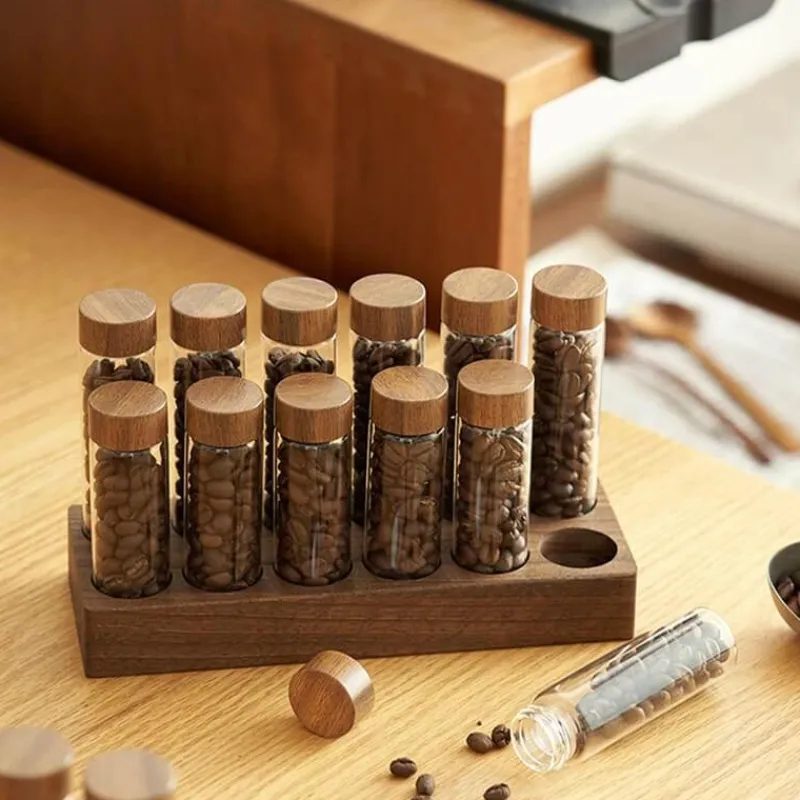 Cozy Nest Decor Küche & Esszimmer-Vorratsglas für Kaffeebohnen – Reagenzglas-Glasbehälter