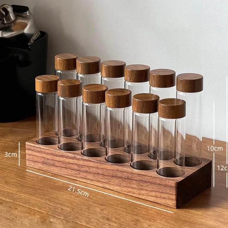 Cozy Nest Decor Küche & Esszimmer-Vorratsglas für Kaffeebohnen – Reagenzglas-Glasbehälter