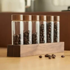 Cozy Nest Decor Küche & Esszimmer-Vorratsglas für Kaffeebohnen – Reagenzglas-Glasbehälter