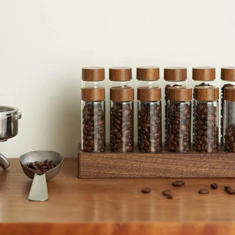 Cozy Nest Decor Küche & Esszimmer-Vorratsglas für Kaffeebohnen – Reagenzglas-Glasbehälter