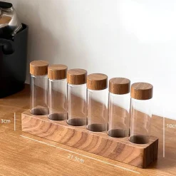 Cozy Nest Decor Küche & Esszimmer-Vorratsglas für Kaffeebohnen – Reagenzglas-Glasbehälter