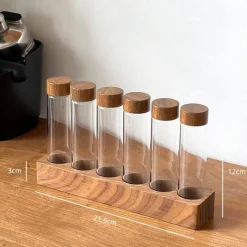 Cozy Nest Decor Küche & Esszimmer-Vorratsglas für Kaffeebohnen – Reagenzglas-Glasbehälter