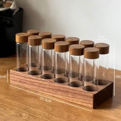 Cozy Nest Decor Küche & Esszimmer-Vorratsglas für Kaffeebohnen – Reagenzglas-Glasbehälter
