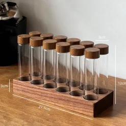 Cozy Nest Decor Küche & Esszimmer-Vorratsglas für Kaffeebohnen – Reagenzglas-Glasbehälter