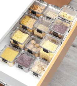 Signature Spaces Küche & Esszimmer-Vorratsgläser mit Deckel – Küchen-Vorratsdosen-Organizer für Müsli und Gewürze