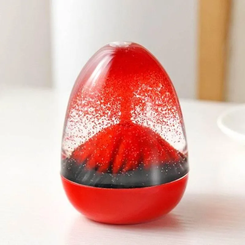 The Gilded Nest Wohndeko-Vulkanausbruch-Timer – Dekorative Flüssigkeits-Sanduhr