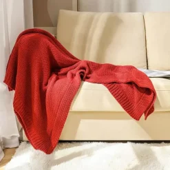 Wrap u0026 Relax Bettzeug-Waffelstrick-Wolldecke – gemütlicher, weicher und warmer Sofabezug