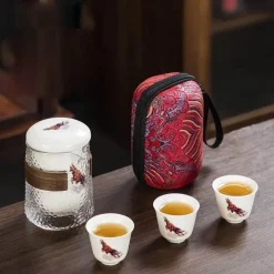 The Decor Haven Camping-Werkzeuge|Camping Im Freien-Waldhirsch-Keramik-Teeservice