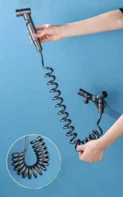 The Blissful Bath Badezimmer-Wall Mounted Bidet Faucet Spray - Elegant Bathroom Fixture