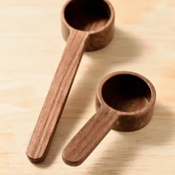 Tom Küche & Esszimmer-Walnuss-Kaffeelöffel – 8 g/10 g Messlöffel für Kaffeebohnen und Tee