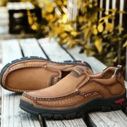 Herren Decor Herrenschuhe-Wanderschuhe aus Rindsleder – Bequeme, atmungsaktive Outdoor-Schuhe