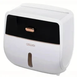 The Blissful Bath Badezimmer-Wandmontierte Taschentuchbox - Doppelschichtiger Organizer