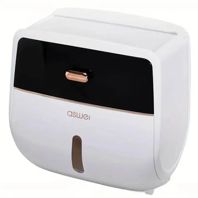 The Blissful Bath Badezimmer-Wandmontierte Taschentuchbox - Doppelschichtiger Organizer