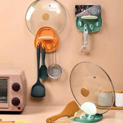 Space Savvy Küche & Esszimmer-Wandmontierter Deckelhalter mit Katzenpfote – Küchen-Organizer-Regal