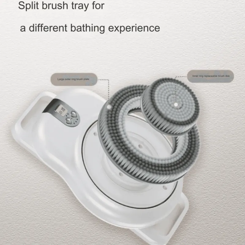 The Blissful Bath Badezimmer-Wandmontierter Duschschrubber - Intelligente Rückenreinigungsmaschine