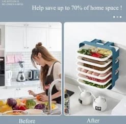 The Culinary Kit Küche & Esszimmer-Wandmontierter Küchen-Organizer – platzsparende Aufbewahrungslösung