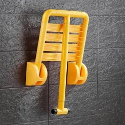 The Blissful Bath Badezimmer|Möbel-Wandmontierter Klapphocker aus Edelstahl