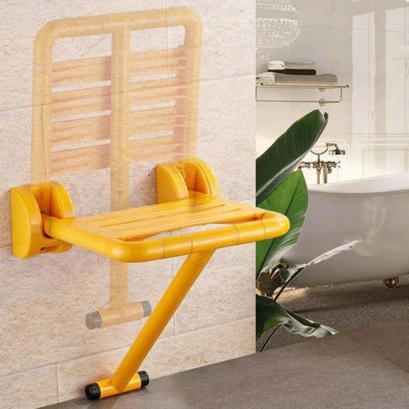 The Blissful Bath Badezimmer|Möbel-Wandmontierter Klapphocker aus Edelstahl