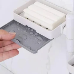 Tranquil Waters Badezimmer|Küche & Esszimmer-Wandmontierter, mehrschichtiger, drehbarer Seifenhalter