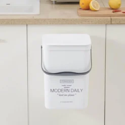 Tranquil Waters Badezimmer-Wandmontierter Mülleimer - Platzsparender Abfalleimer