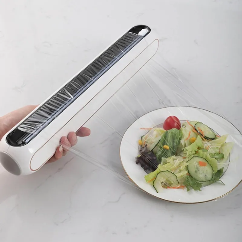 The Culinary Kit Küche & Esszimmer-Wandmontierter Plastikfolienspender Automatischer Küchenorganizer