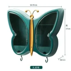 The Blissful Bath Badezimmer-Wandmontierter Schmetterlings-Make-up-Organizer – Aufbewahrungslösung für das Badezimmer