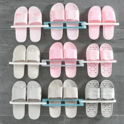 The Blissful Bath Badezimmer-Wandmontierter Schuh-Organizer – platzsparender 3-in-1-Aufhänger