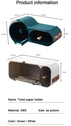 The Blissful Bath Badezimmer-Wandmontierter Taschentuchspender - Dekorativer Papierhalter für Küche und Bad